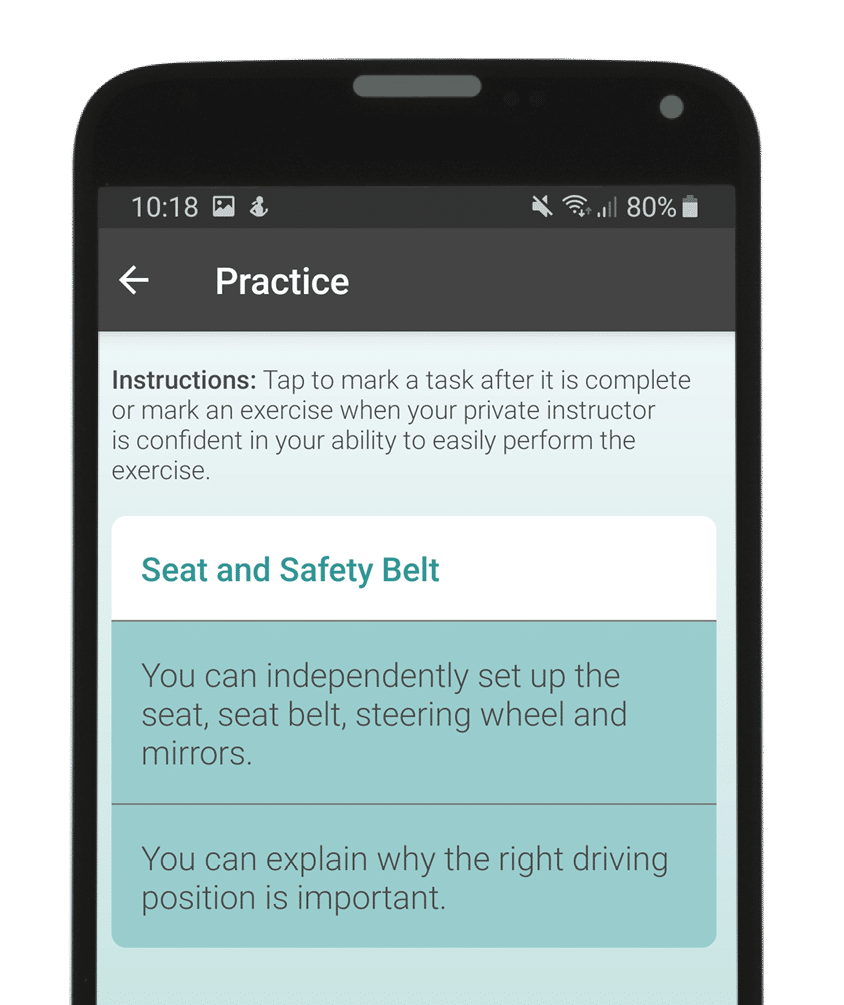My Driving Academy - image of practice in Mitt Körkort app